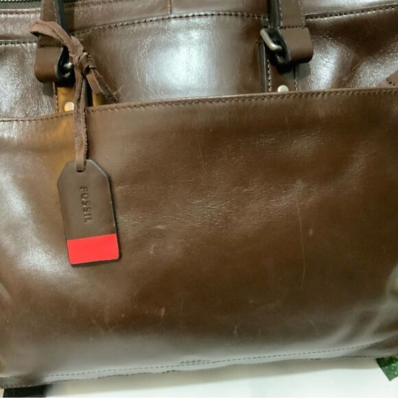 NWT Fossil Defender Eco Leather Brief Bag - Picture 11 of 16